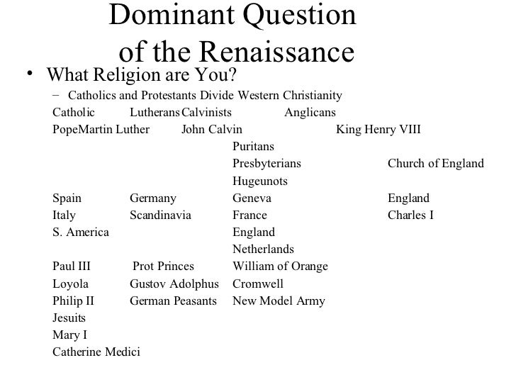 Renaissance essay questions