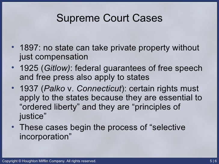 ap gov essay selective incorporation Ap government monday, october 13, 2008 selective incorporation as opposed to total incorporation where the bill of rights are completly recognized, selective incorporation is the partial recognition of the bill of rights this means that the states are only subject to provide its citizens with a few of the bill of rights, where as the federal. ap gov essay selective incorporation Ap government monday, october 13, 2008 selective incorporation as opposed to total incorporation where the bill of rights are completly recognized, selective incorporation is the partial recognition of the bill of rights this means that the states are only subject to provide its citizens with a few of the bill of rights, where as the federal.