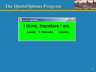 The QuoteOptions Program 