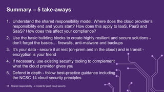 Shared responsibility - a model for good cloud security | PPTX