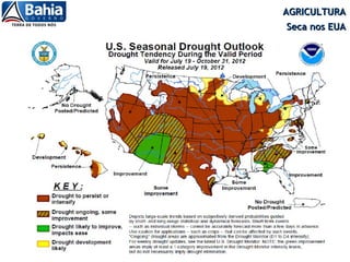 AGRICULTURA
Seca nos EUA
 