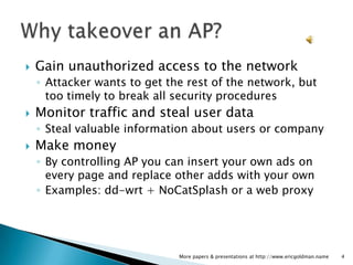 AP Takeover Attacks