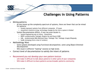 Is there a Role for Patterns in Enterprise Architecture?