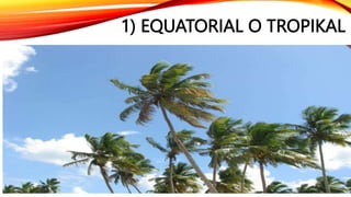 1) EQUATORIAL O TROPIKAL
 