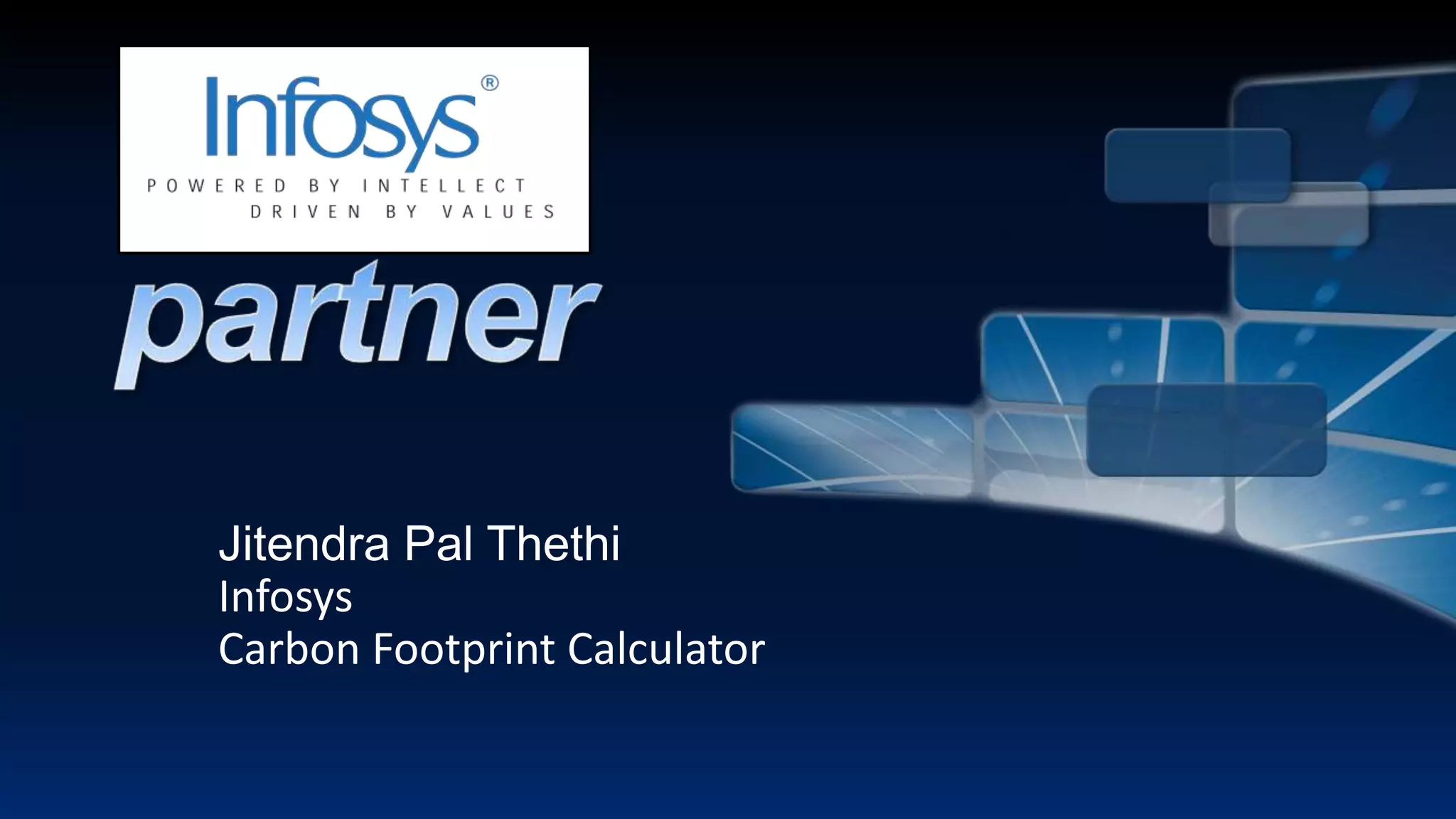 Jitendra Pal ThethiInfosysCarbon Footprint Calculatorpartner 