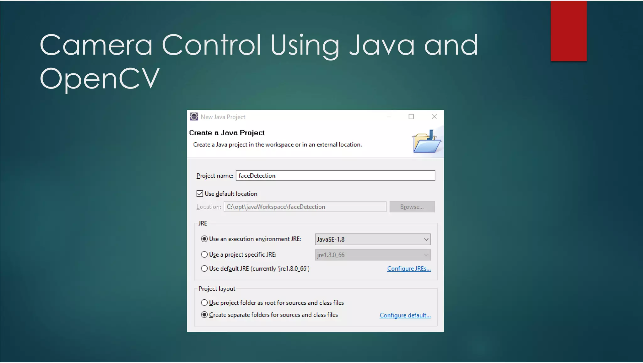 Camera Control Using Java and OpenCV 