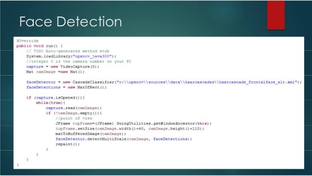 face detection project in java with source code face detection project in java with source code