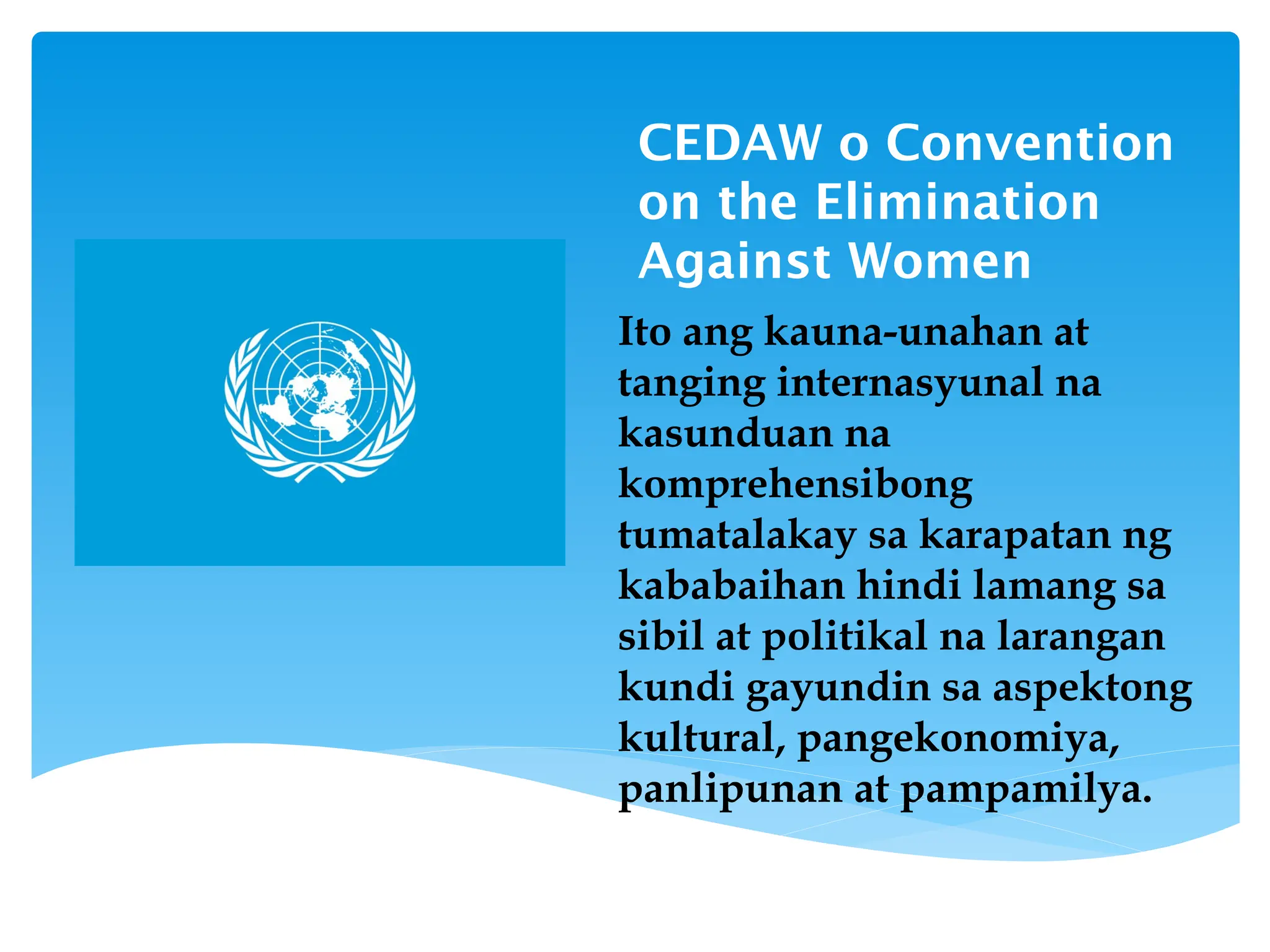 AP 10 CEDAW convention on the elimination of diskrimination againt ...
