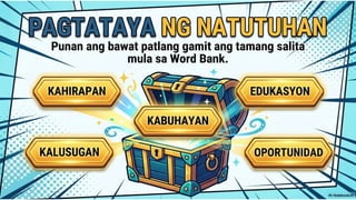 AP 10 Term 1 Week 10 Day 1.pptx IMPLIKASYON SA SULIRANIN SA PAGGAWA