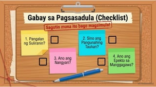 AP 10 Term 1Week 9 Day 1.pptx Mga Suliranin sa Paggawa sa Pilipinas