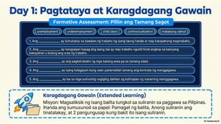AP 10 Term 1 Week 9 Day 1-5.pptx IMPLIKASYON NG IBA'T IBANG SULIRANIN SA PAGGAWA