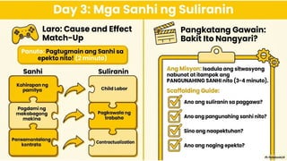 AP 10 Term 1 Week 9 Day 1-5.pptx IMPLIKASYON NG IBA'T IBANG SULIRANIN SA PAGGAWA