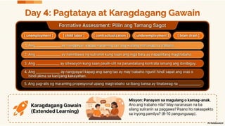AP 10 Term 1 Week 9 Day 1-5.pptx IMPLIKASYON NG IBA'T IBANG SULIRANIN SA PAGGAWA