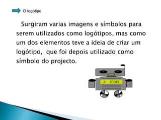 Surgiram varias imagens e símbolos para serem utilizados como logótipos, mas como um dos elementos teve a ideia de criar um logótipo,  que foi depois utilizado como símbolo do projecto. O logótipo  
