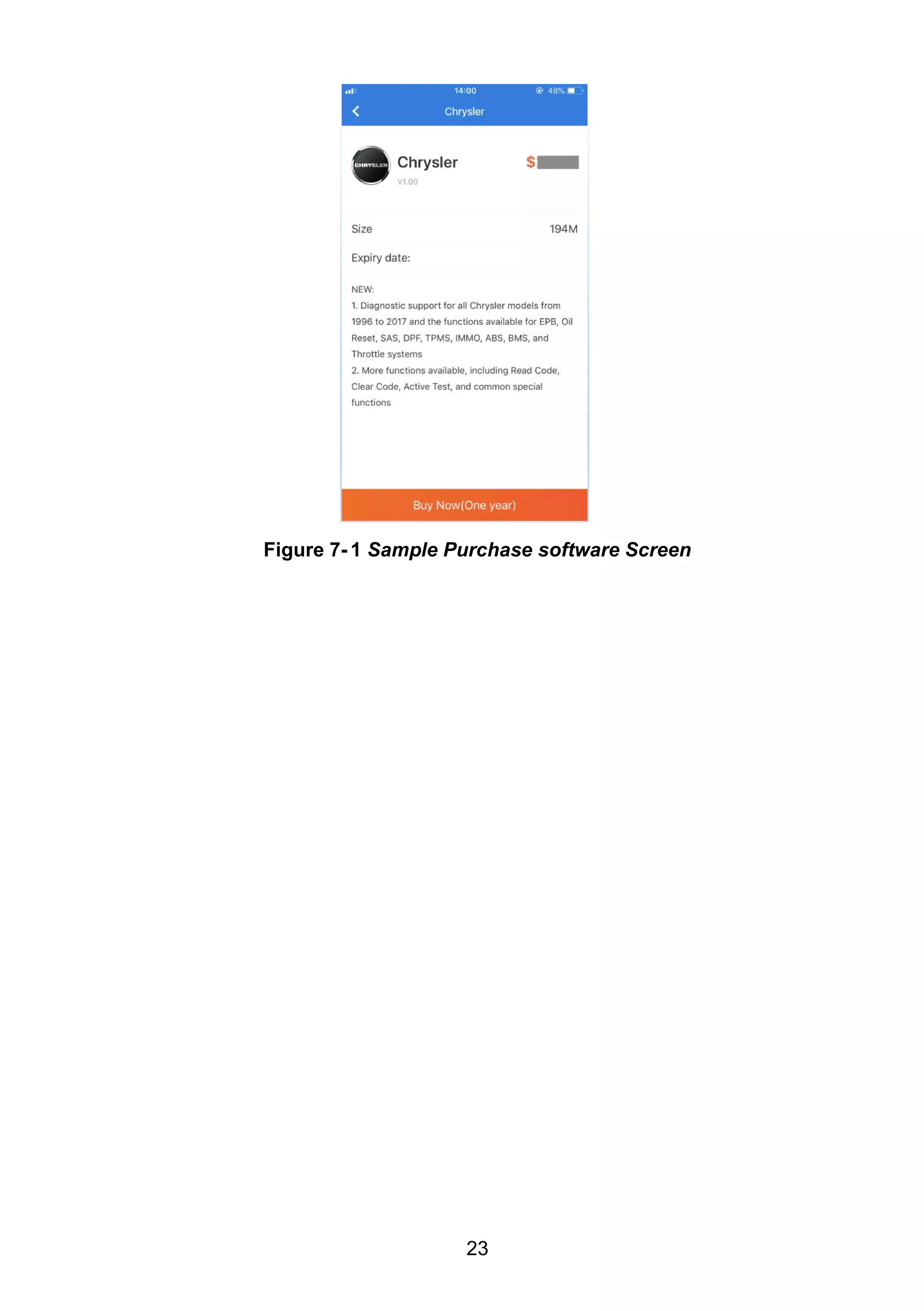 23
Figure 7- 1 Sample Purchase software Screen
 
