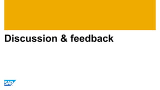 Discussion & feedback
 