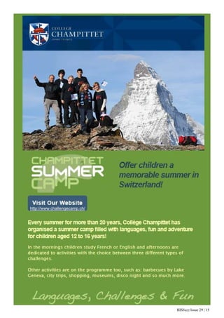 BISbuzz Issue 29 | 15
http://www.challengecamp.ch/
 