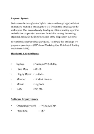 A p2 p based market-guided distributed routing mechanism for high ...