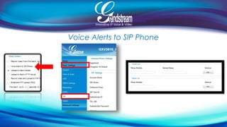 Voice Alerts to SIP Phone 
 