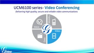 UCM6100 series- Video Conferencing 
Delivering high quality, secure and reliable video communications 
 