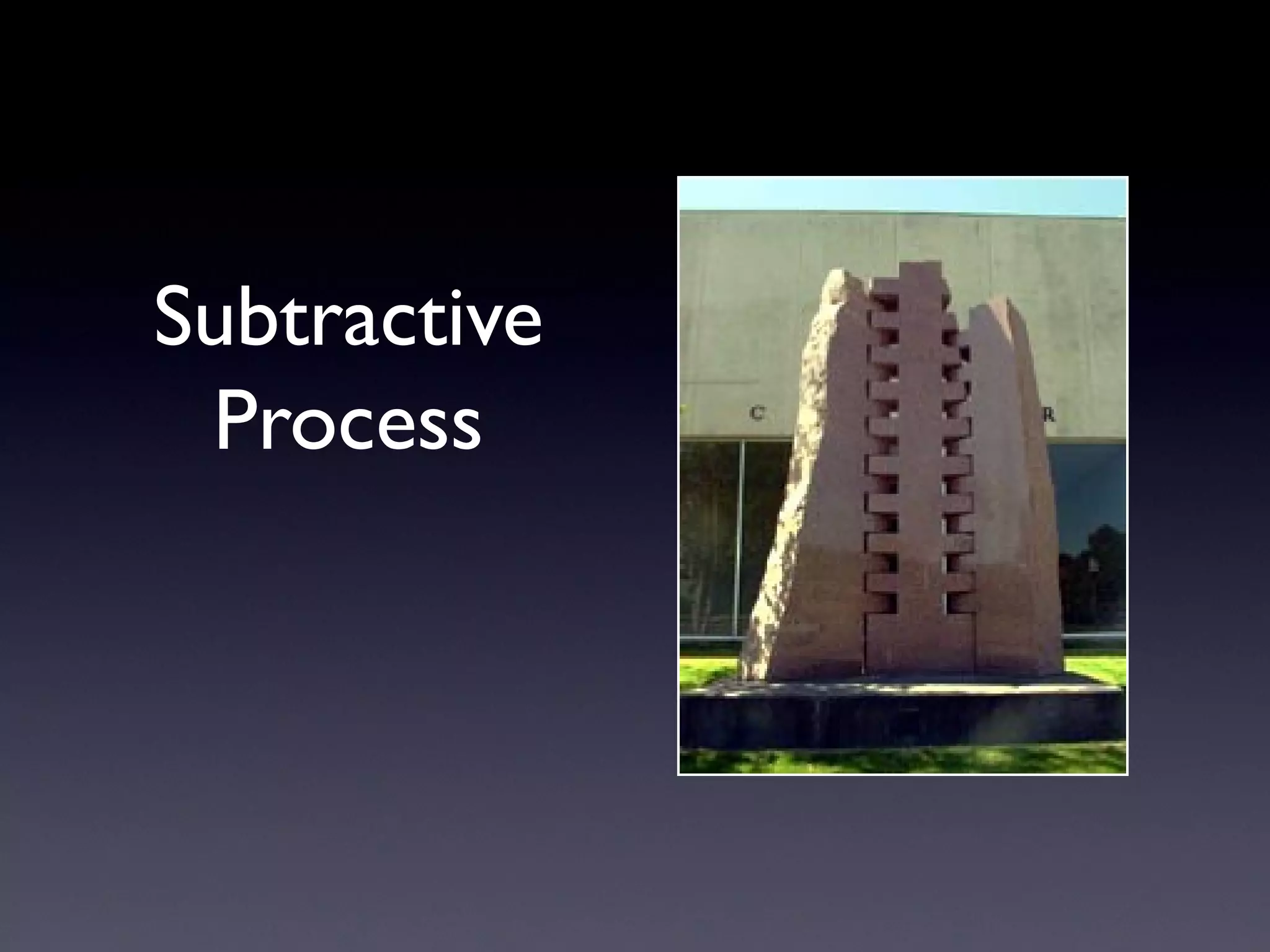 Subtractive
Process
 