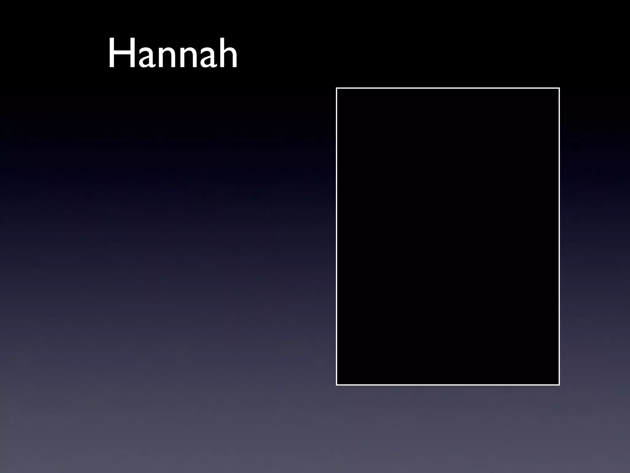 Hannah
 