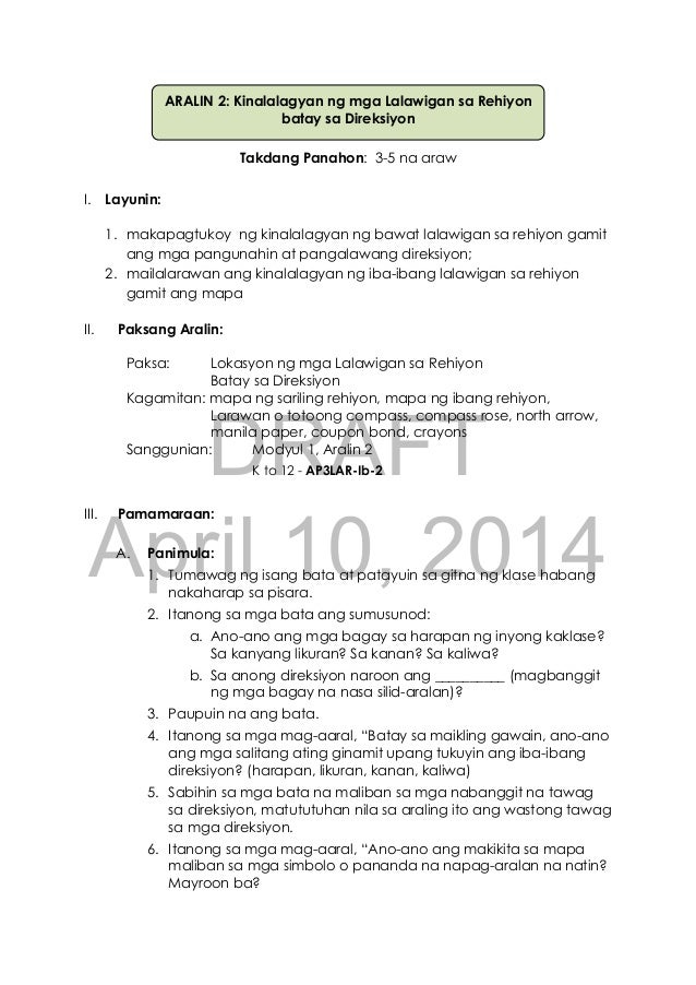 Aralin Panlipunan 3 K To 12