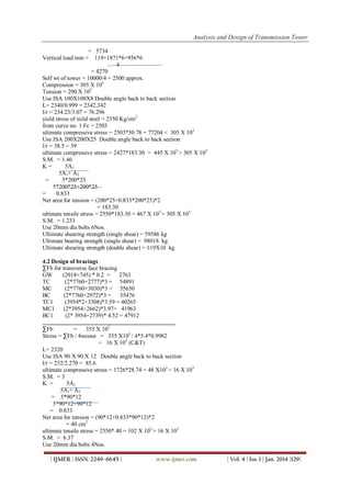 Analysis and Design of Transmission Tower | PDF