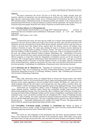 Analysis and Design of Transmission Tower | PDF