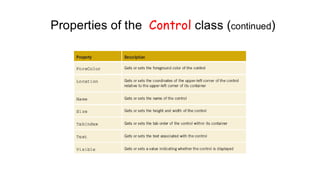 Advanced Programming lecture 6 windows form application | PDF