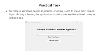 Advanced Programming lecture 6 windows form application | PDF
