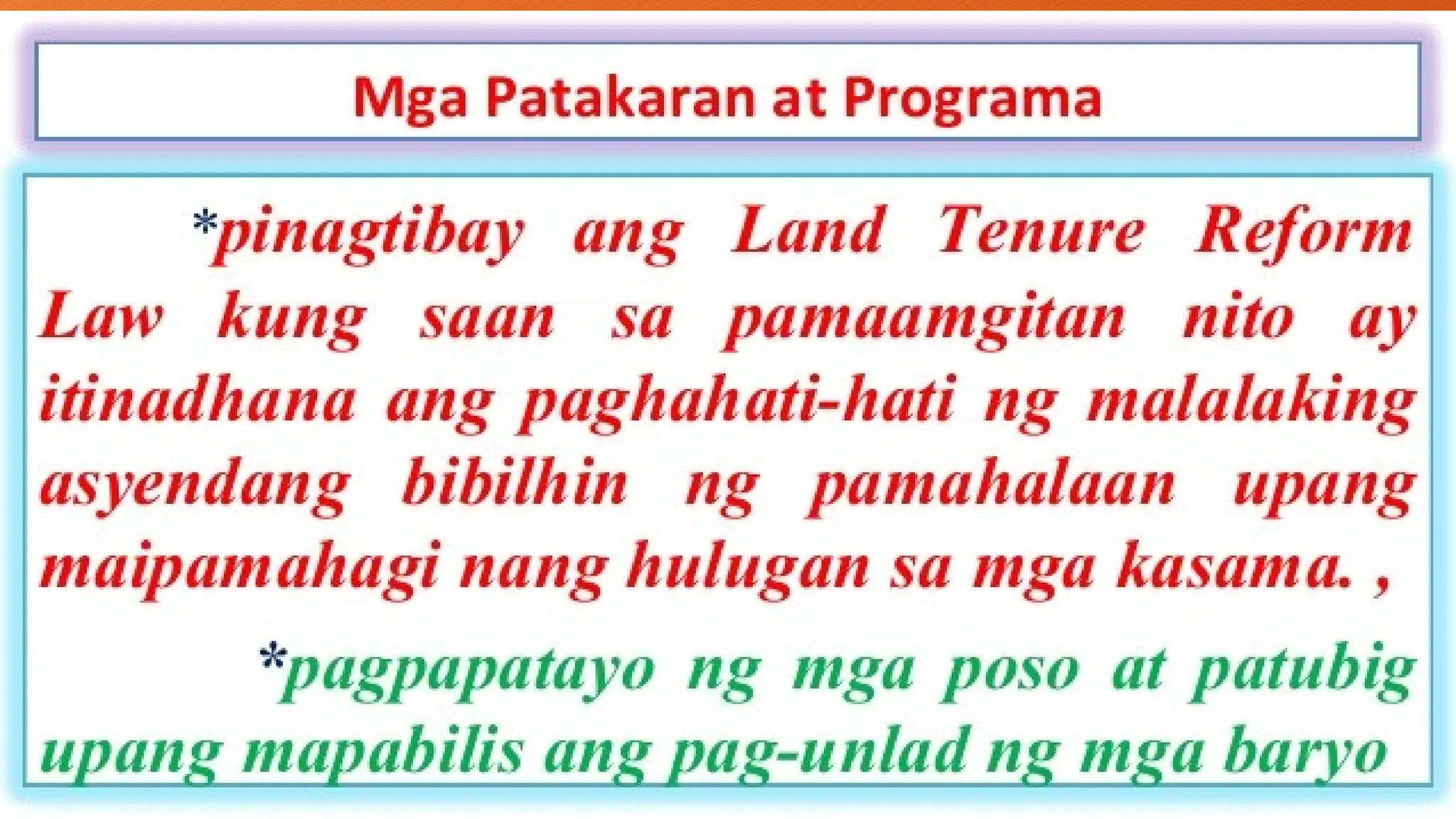 AP 6 PPT Q3 - Mga Patakaran At Programa Bilang Pagtugon Sa Mga Hamon Sa ...