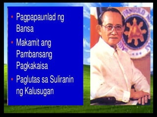 Mga Programa AP 6 PPT Q4 W4 Day 1 - Programa ng Mga Pangulo ng Pilipinas.pptx