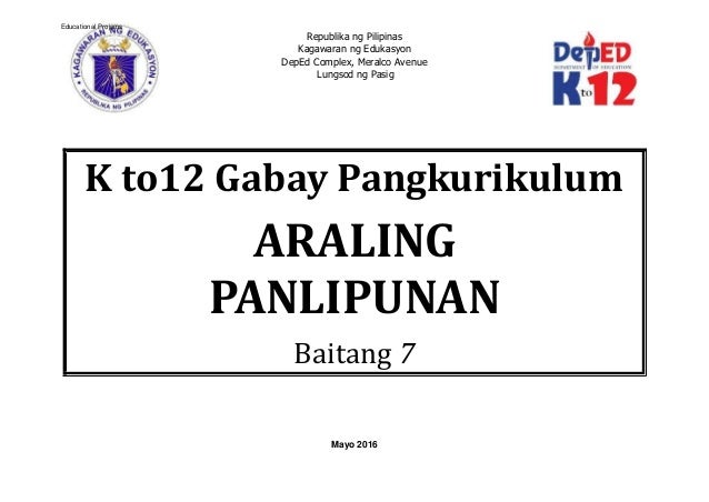 Araling Panlipunan Grade 7 Modyul Ikaapat Na Markahan