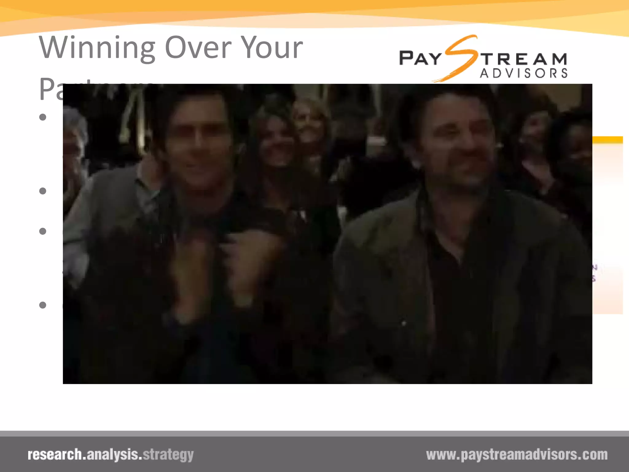 Winning Over Your
Partners
• Engage Your approvers
and Suppliers
• Influence Change
• Collaborative
Solutions
• Getting to “YES!”
 