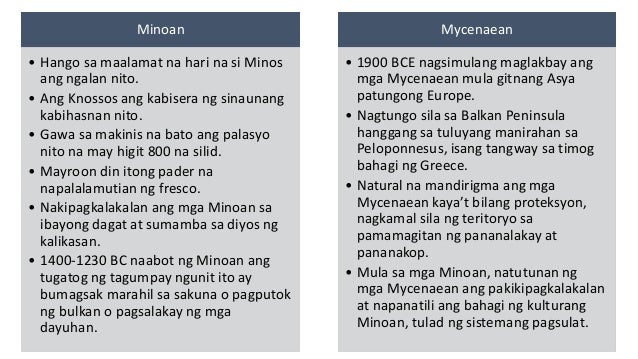 Pagkakaiba Ng Minoan At Mycenaean Pagkakaiba Ng Minoan At Mycenaean