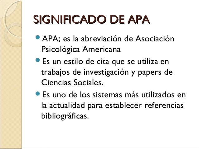 Formato Apa Significado De Siglas - Image to u