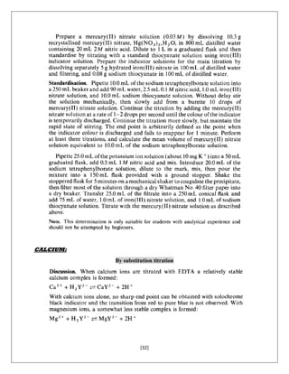 [32]
CALCIUM:
By substitution titration
 