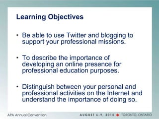 Social Media, Ethics and Professional Education | PPT