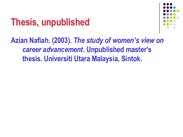 apa style citing unpublished dissertation apa style citing unpublished dissertation