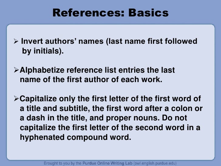 Apa Citation Guide
