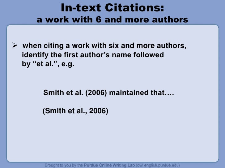 apa intext citation et al