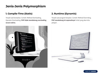 Polymorphism adalah konsep dalam OOP (Object-Oriented Programming) di ...