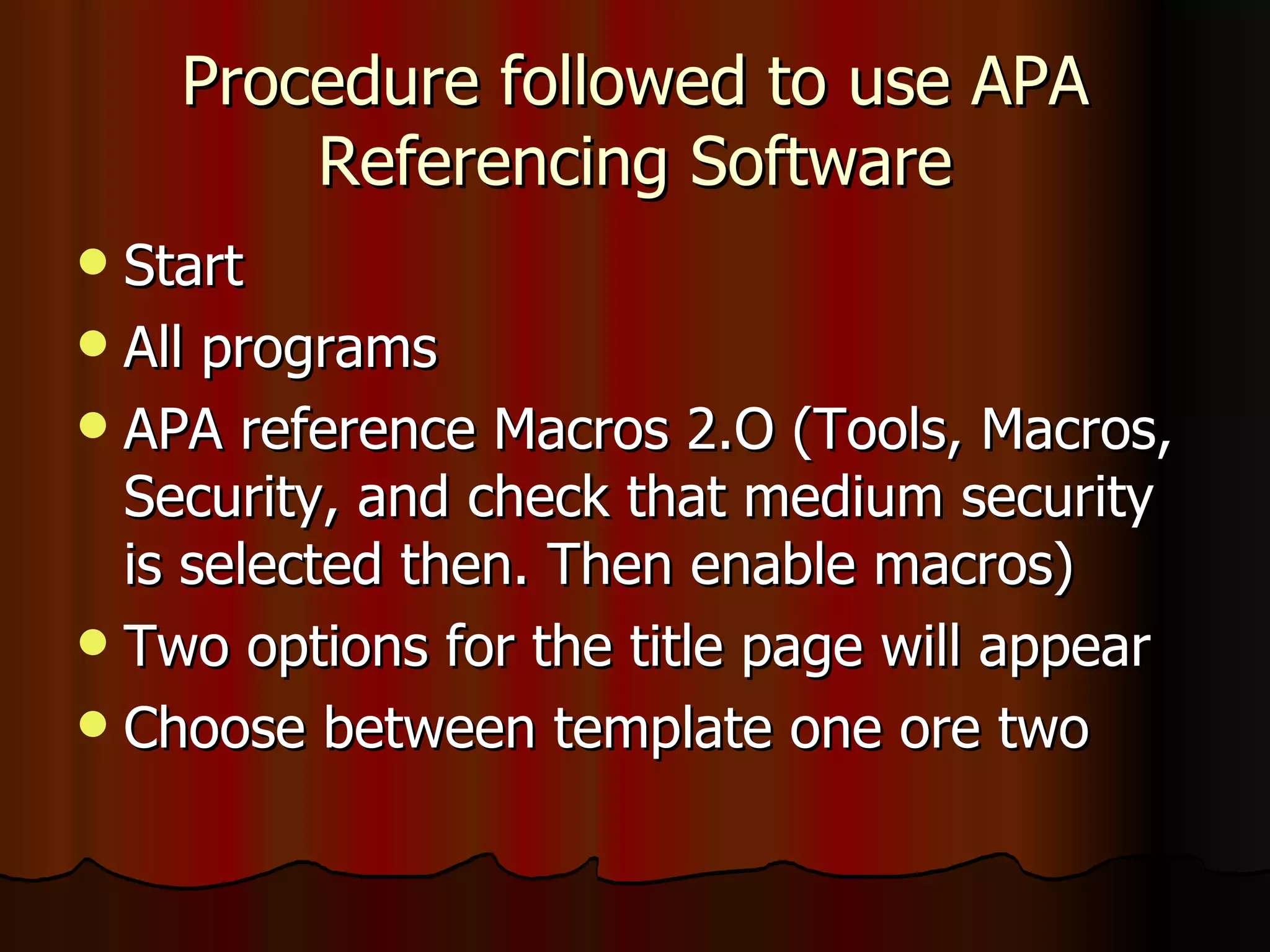 Apa power point by sharierfa notes ppt