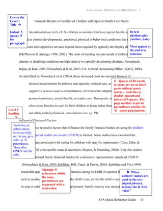 Apa Quick Reference Guide | PDF