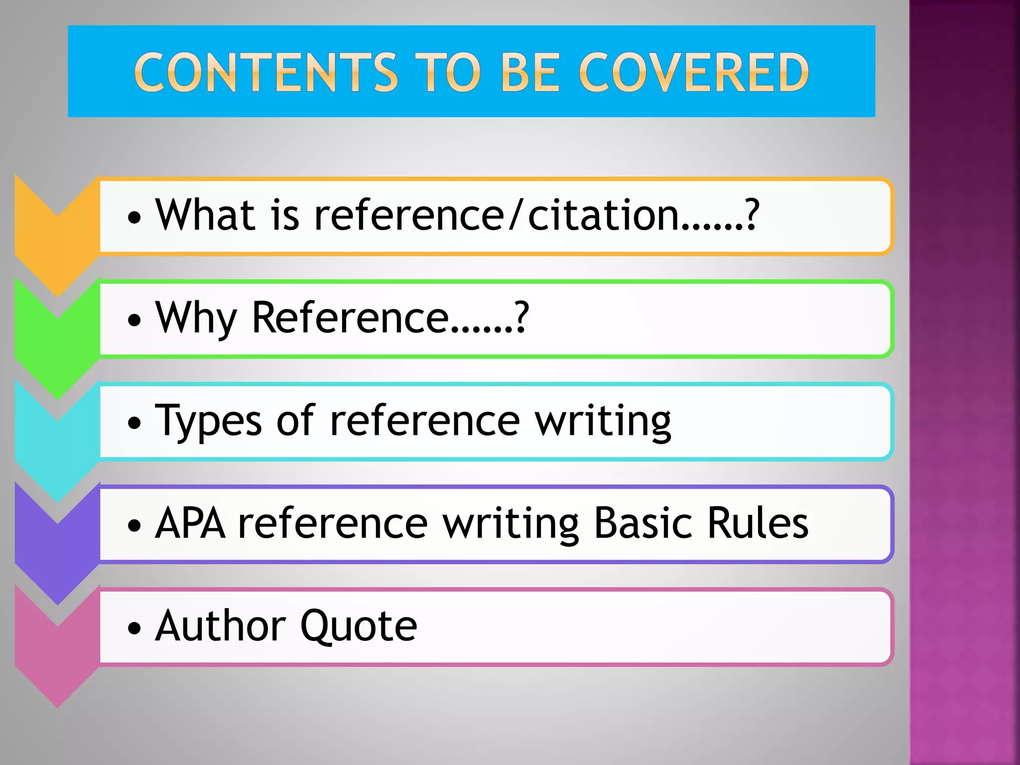 Reference Writing Style: American Psychological Association (APA)