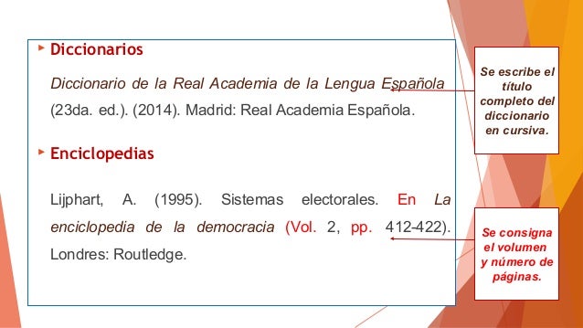 Formato Apa Para Enciclopedias
