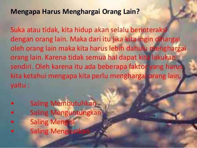 Menghargai