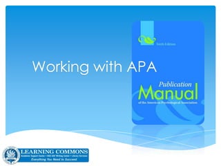 Working with APA
 
