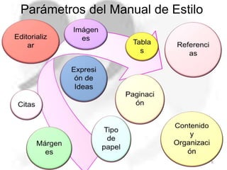 Parámetros del Manual de Estilo
6
 